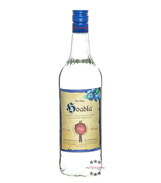 Prinz: Hoadla - fruchtig milder Heidelbeer-Schnaps / 34% Vol. / 1,0 Liter - Flasche