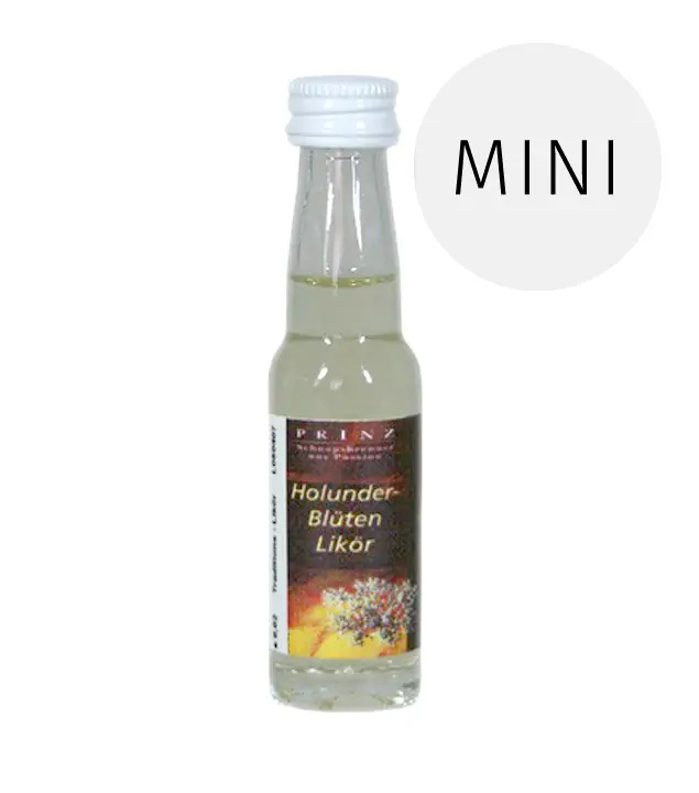 Prinz: Holunder-Blüten-Likör / 18% Vol. / 0,02 Liter - Flasche