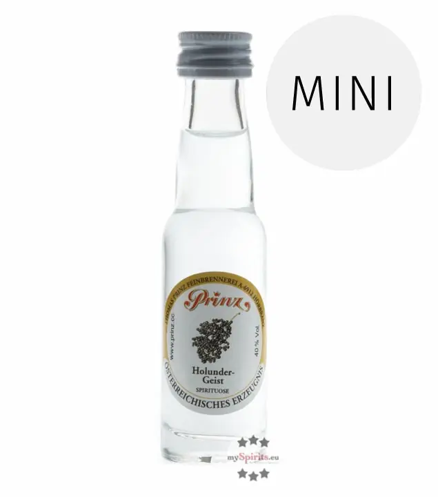 Prinz: Holunder-Schnaps / 40% Vol. / 0,02 Liter - Flasche