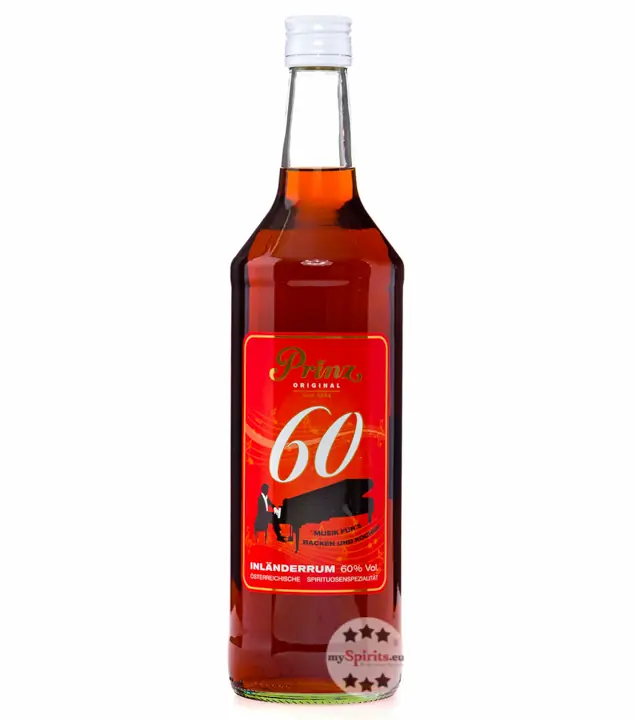 Prinz: Inländer Rum 60 % - Österreichisches Kultgetränk / 60 % Vol. / 1,0 Liter-Flasche