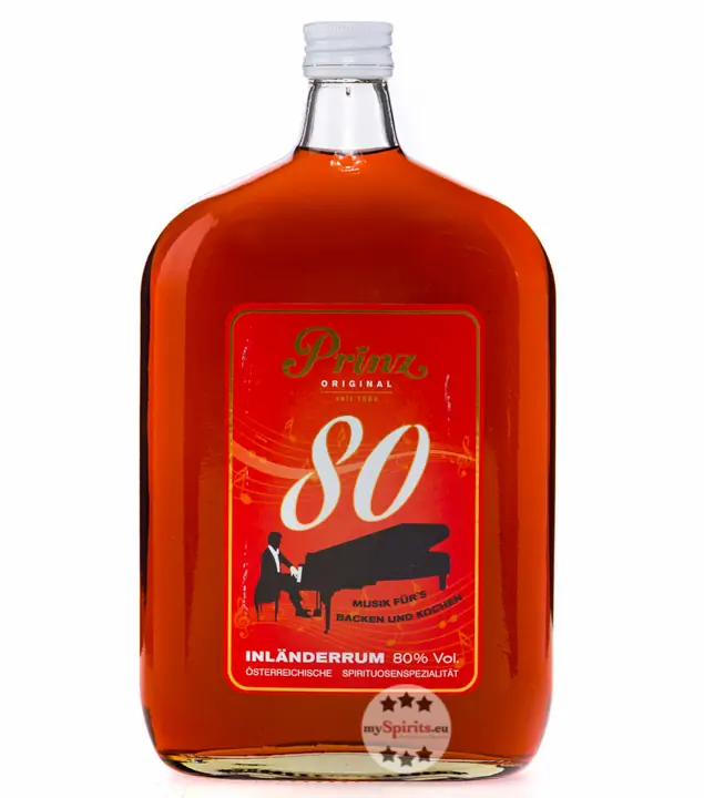 Prinz: Inländer Rum 80 % – Österreichische Spezialität / 80 % Vol. / 1,0 Liter-Flasche