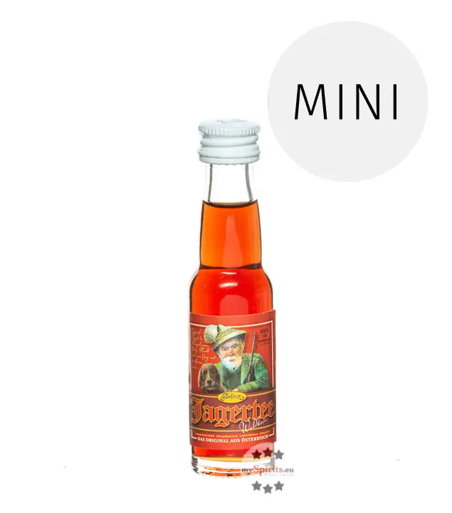 Prinz: Jagertee Waldbeer Mini / 40 % Vol. / 0,02 Liter-Flasche