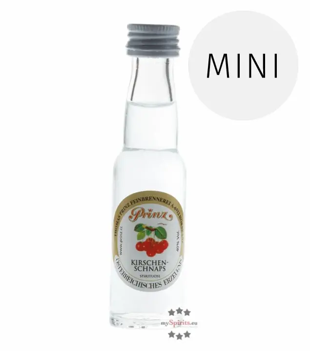 Prinz: Kirschen-Schnaps / 40% Vol. / 0,02 Liter - Flasche