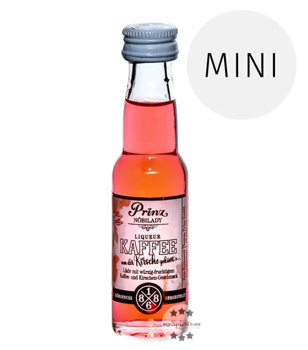 Prinz Nobilady Liqueur Kaffee-Kirsche Miniatur / 17,7 % Vol. / 0,02 Liter-Flasche
