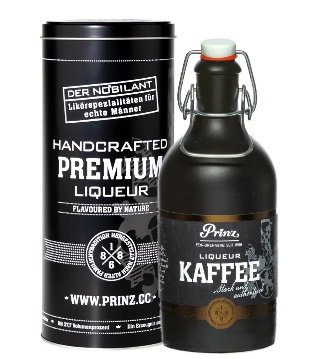 Prinz Nobilant Kaffee Liqueur in Metalldose / 37,7 % vol / 0,5 Liter-Flasche