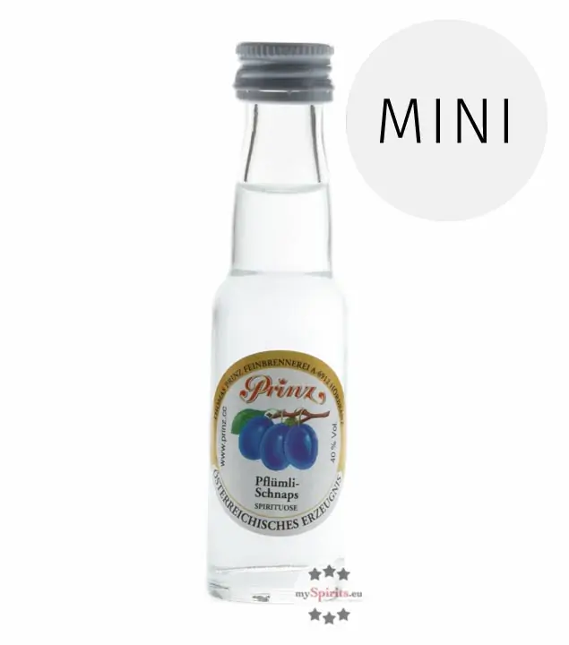 Prinz: Pflümli-Schnaps / 40% Vol. / 0,02 Liter - Flasche