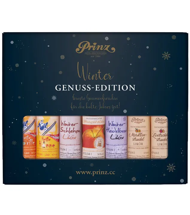 Prinz Geschenk-Set Winter Genuss Edition im Probierset / 16 % Vol. / 7 x 0,04 Liter-Flaschen in Box