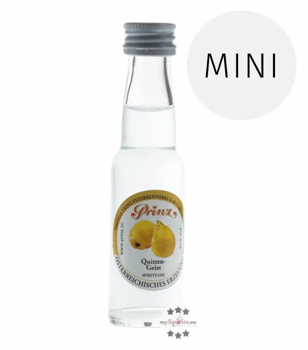 Prinz: Quitten-Schnaps / 40 % Vol. / 0,02 Liter - Flasche