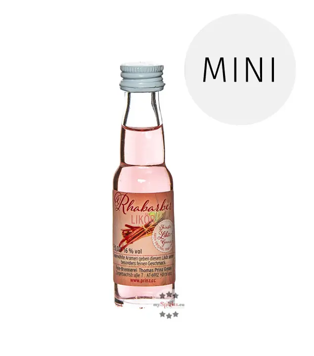 Prinz: Rhabarber-Likör / 16% Vol. / 0,02 Liter - Flasche