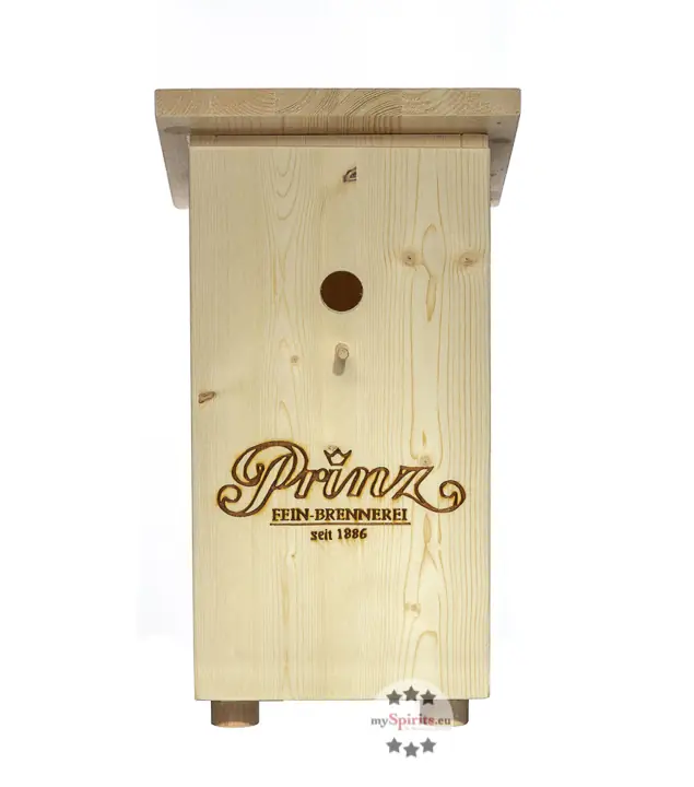 Prinz: Zwitscherkasten Schnapshäusle aus Holz natur / H: 46 cm B: 21 cm T: 22 cm