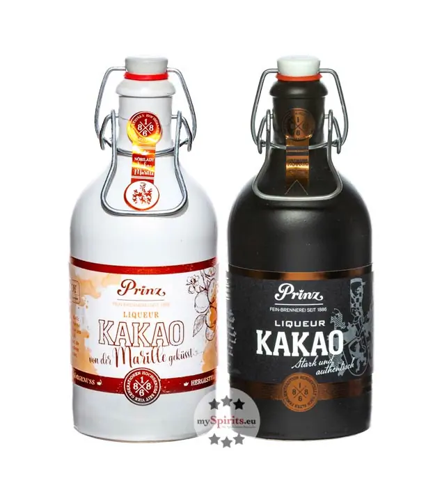 Prinz Set: Nobilant Kakao & Nobilady Kakao-Marille / 17,7 & 37,7 % Vol. / 2 x 0,5 Liter-Flasche