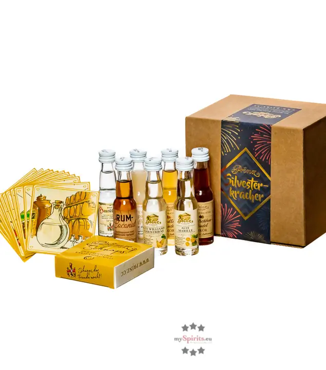 Prinz Silvesterkracher Miniaturen-Probierset / 15-41 % Vol. / 22 x 0,02 Liter-Flaschen in Box