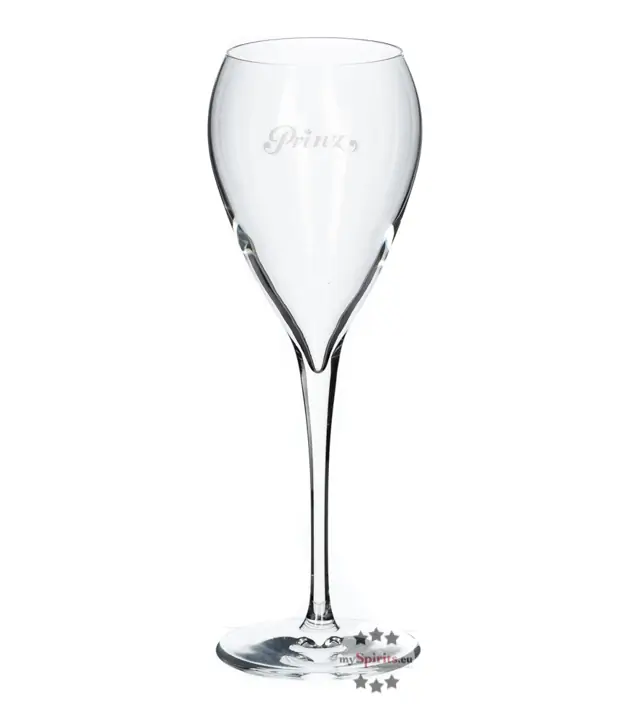 Prinz: Traditionslikör Glas mit Prinz-Gravur (Glas mit Stiel) / H: 20 cm 