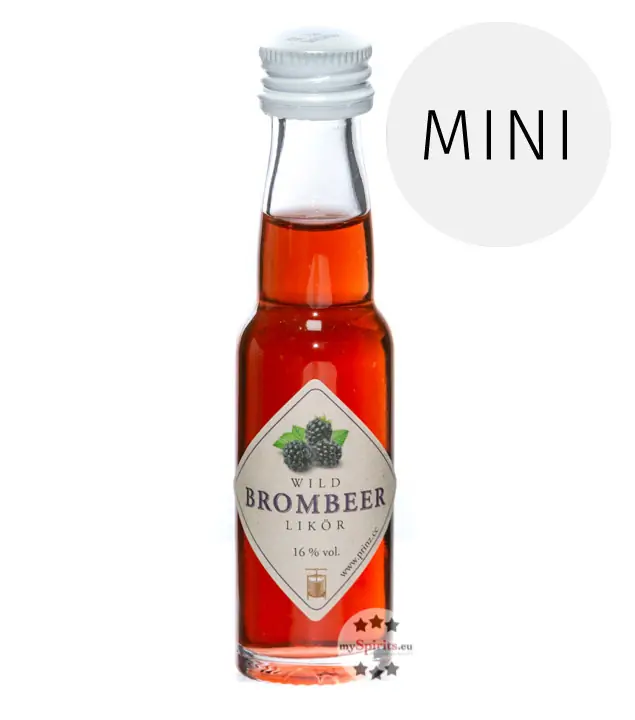 Prinz: Wild-Brombeer Likör Mini / 16 % Vol. / 0,02 Liter-Flasche