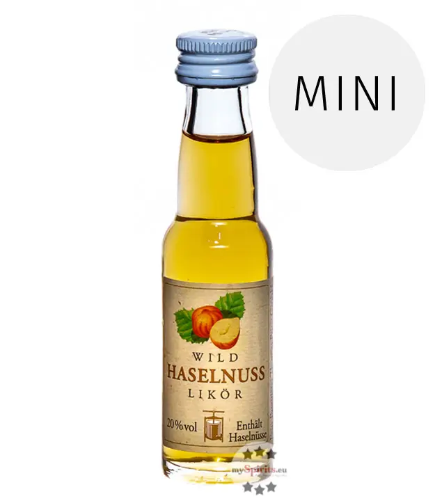Prinz: Wild-Haselnuss Likör / 20 % Vol. / 0,02 Liter - Flasche 