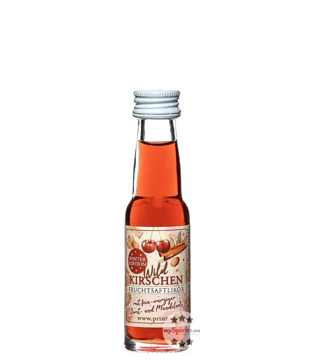 Prinz Wildkirschen-Likör Winter-Edition Mini / 16% Vol. / 0,02 Liter