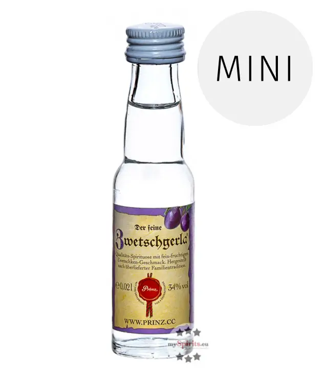 Prinz: Zwetschgerla / 34% Vol. / 0,02 Liter - Flasche