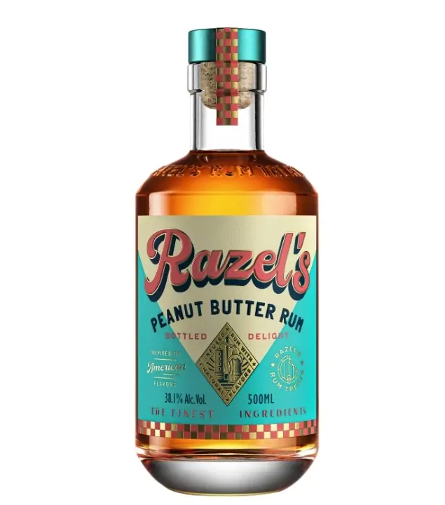 Razel's Peanut Butter Rum Likör / 38,1 % vol / 0,5 Liter-Flasche