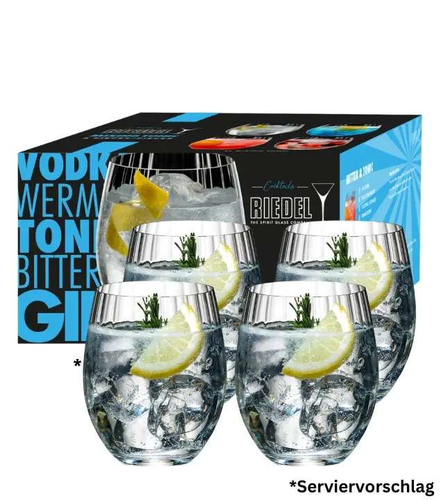 Riedel: Mixing Set Tonic Glas 4er Set / 580 ml / H: 11,3 cm