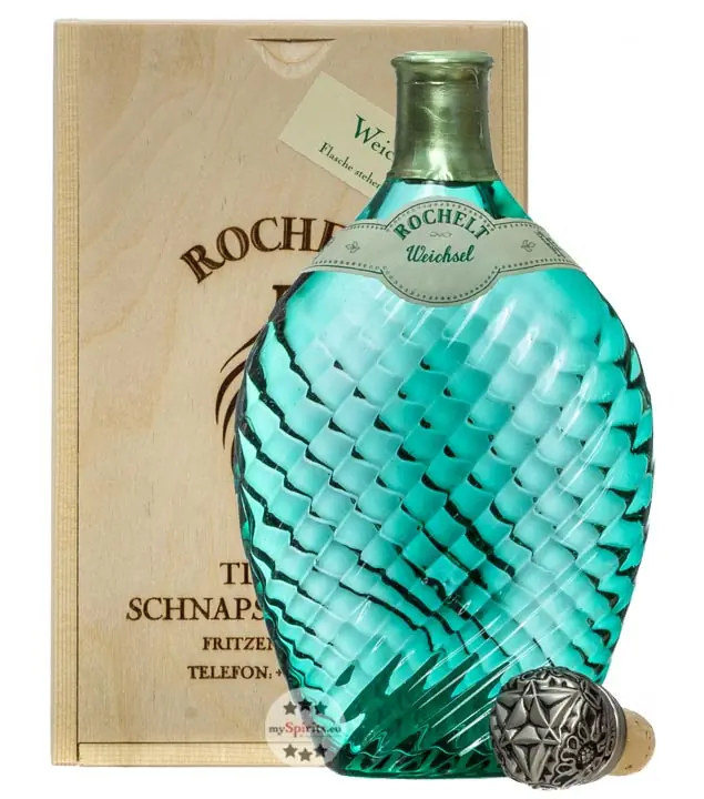 Rochelt Weichsel / 50 % Vol. / 0,35 Liter-Flasche in Holzkiste