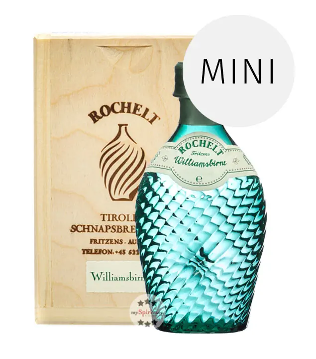 Rochelt: Williamsbirne Edelbrand Miniatur / 50 % Vol. / 0,04 Liter-Flasche