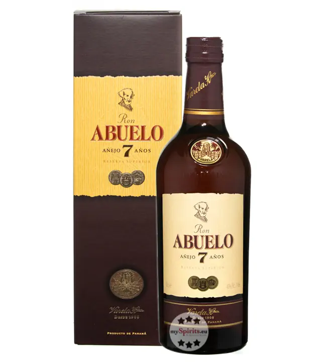 Ron Abuelo 7 A&ntilde;os Panama Rum / 40 % Vol. / 0,7 Liter-Flasche in Geschenkkarton
