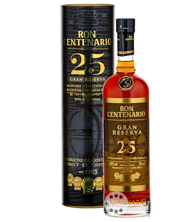 Ron Centenario 25 Gran Reserva / 40 % Vol. / 0,7 Liter-Flasche in Geschenkdose