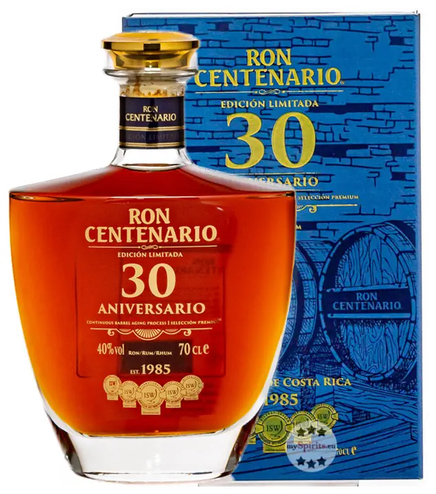 Ron Centenario 30 Aniversario Edición Limitada Rum / 40 % Vol. / 0,7 Liter-Flasche in Geschenkverpackung
