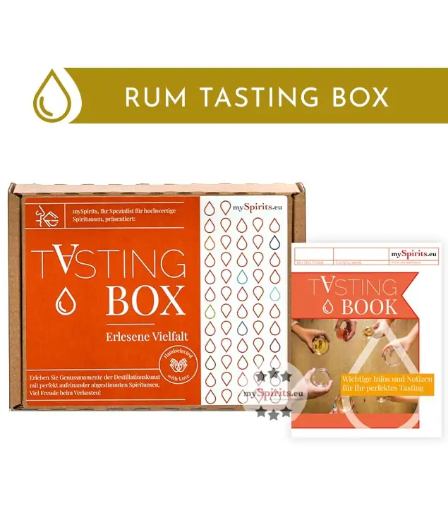Rum Tasting Set: Entdecker Box Probierset / 38 – 40 % Vol. / 10 x 0,02 Liter in Box	