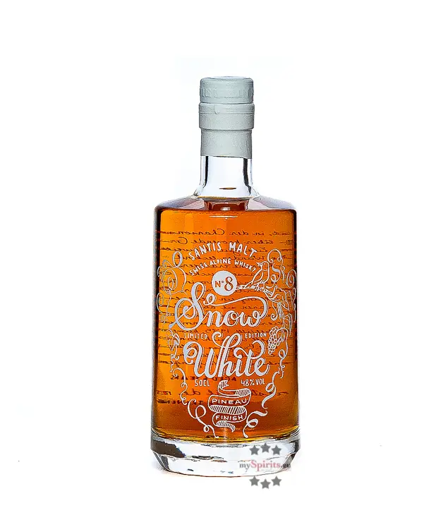 Säntis Malt Snow White No. 8 Pineau Finish Whisky 48 % Vol. / 0,5 Liter-Flasche