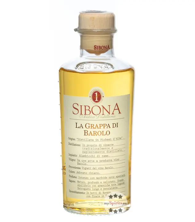 Sibona Grappa di Barolo / 40 % Vol. / 0,5 Liter-Flasche