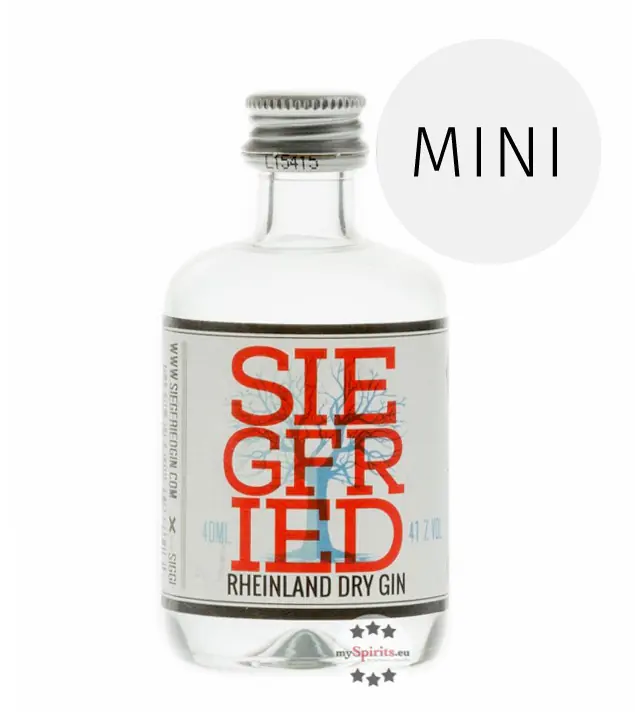 Gin: SIEGFRIED Rheinland Dry Gin / 41% Vol. / 0,04 Liter
