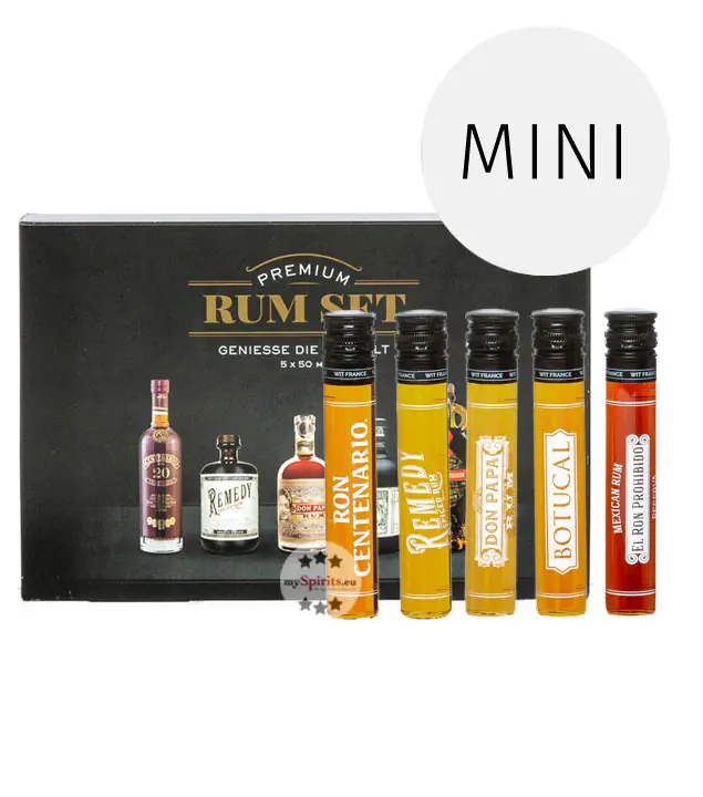 Sierra Madre Rum Tasting Set Probierset / 40 &ndash; 41,5 % Vol. / 5 x 0,05 Liter in Geschenkbox