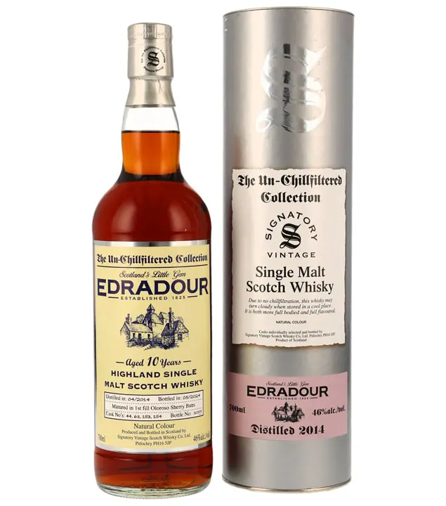 Signatory Vintage: Edradour 10 Years 2014/2024 Single Malt Whisky  / 46 % vol / 0,7 Liter in Geschenkdose
