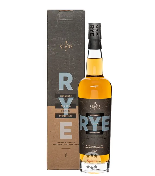 Slyrs Bavarian Rye Whisky / 41 % Vol. / 0,7 Liter-Flasche in Geschenkkarton