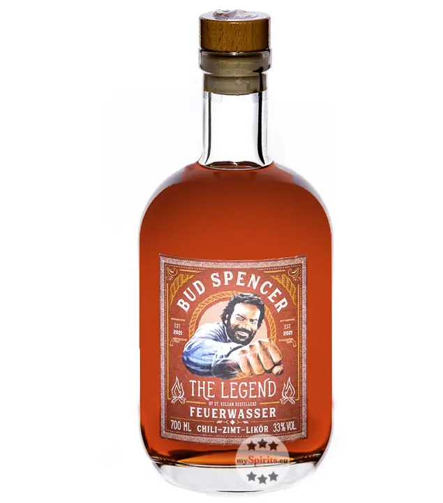 St. Kilian Bud Spencer The Legend Feuerwasser Chili-Zimt-Likör / 33 % Vol. / 0,7 Liter-Flasche
