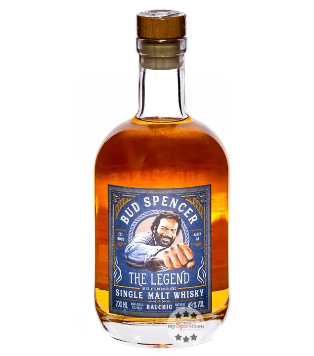 St. Kilian: Bud Spencer The Legend Single Malt Whisky rauchig / 49 % Vol. / 0,7 Liter-Flasche