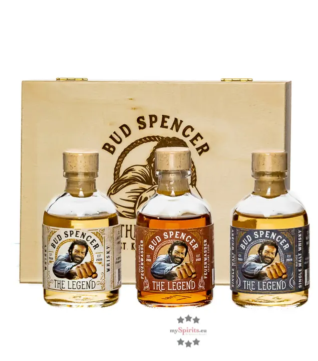 St. Kilian Bud Spencer Whisky-Probierset / 33 - 49 % vol / 3 x 0,05 Liter-Flasche in Geschenkbox