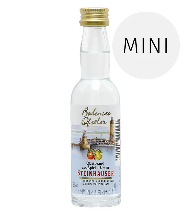 Steinhauser: Bodensee Obstwasser / 38% Vol. / 0,04 Liter-Flasche