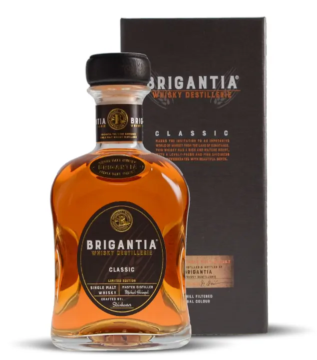 Steinhauser Brigantia 1. Single Malt Whisky vom Bodensee / 43 % vol / 0,7 Liter-Flasche in Geschenk-Box