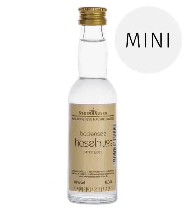 Steinhauser: Bodensee Haselnuss-Spirituose / 40% Vol. / 0,04 Liter-Flasche