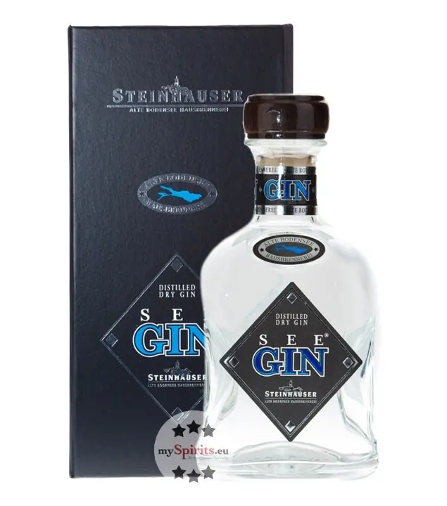 Steinhauser See Gin – Bodensee Dry Gin / 48 % vol. / 0,7 Liter-Flasche in Geschenk-Box