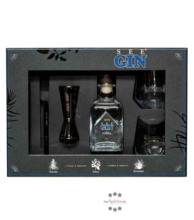 Steinhauser: SeeGin Blue Bar Set / 48 % Vol. / 0,35 Liter-Flasche in Geschenkbox