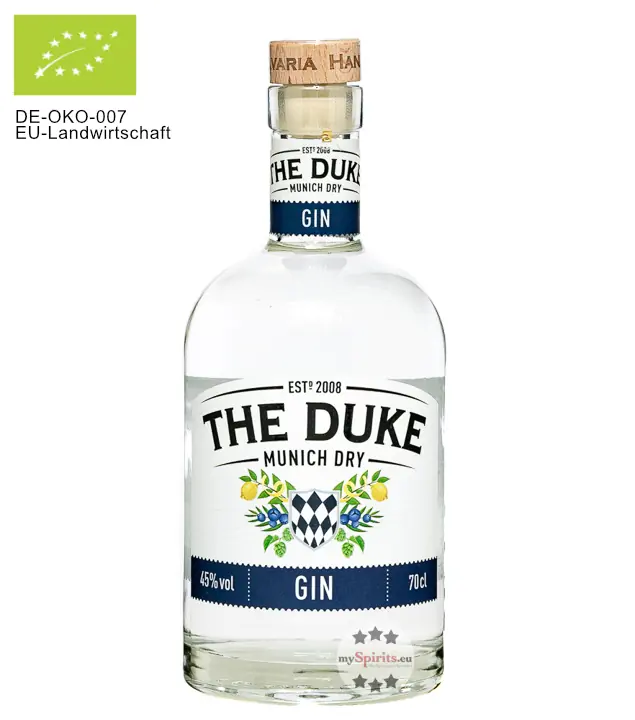 The Duke Munich Dry Gin Bio - Handcrafted in Bavaria / 45 % vol. / 0,7 Liter-Flasche