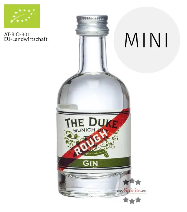 The Duke Rough Gin Mini Munich Dry Gin Bio / 42 % Vol. / 0,05 Liter-Flasche
