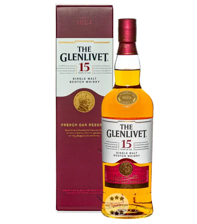 The Glenlivet 15 Years Single Malt Scotch Whisky / 40 % Vol. / 0,7 Liter-Flasche in Geschenkbox