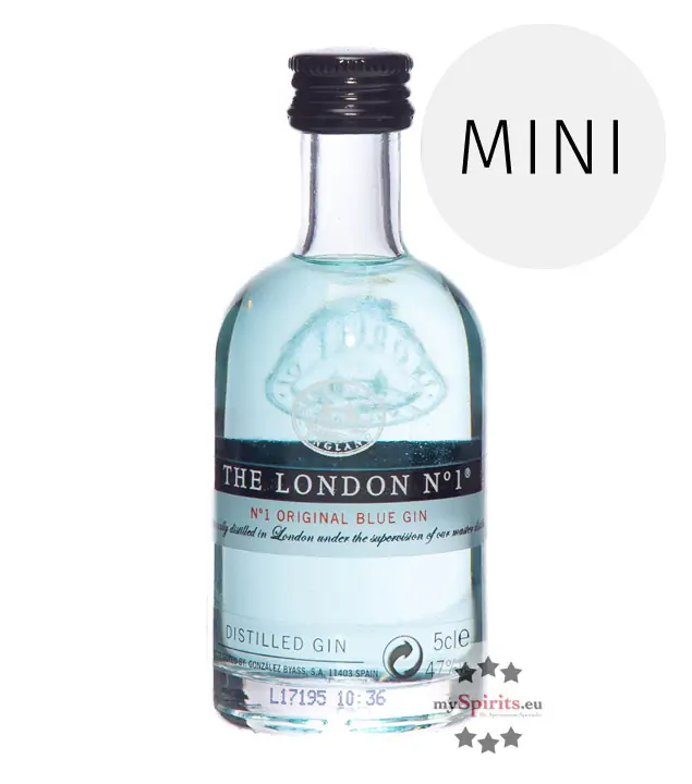 The London No.1 Gin Original Blue Mini / 47 % Vol. / 0,05 Liter-Flasche