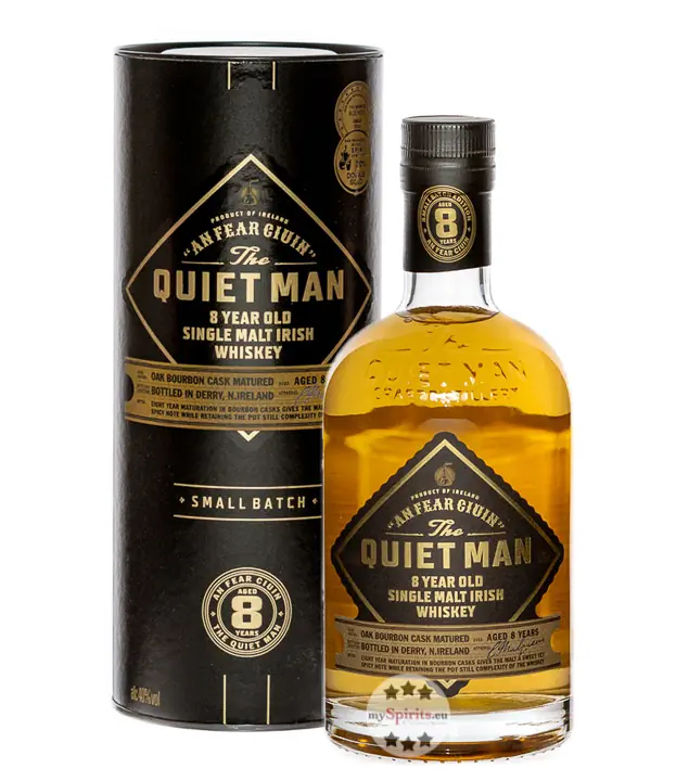 The Quiet Man 8 Year Old Single Malt Irish Whiskey / 40 % Vol. / 0,7 Liter-Flasche in Geschenkdose