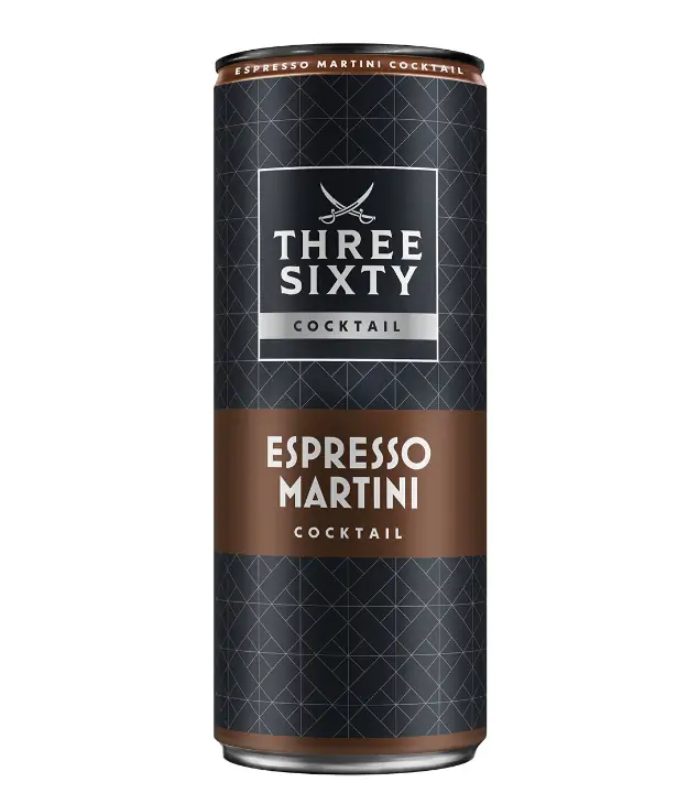 Three Sixty Espresso Martini Cocktail RTD / 10 % vol / 0,25 Liter-Dose inkl. 0,25 € Pfand