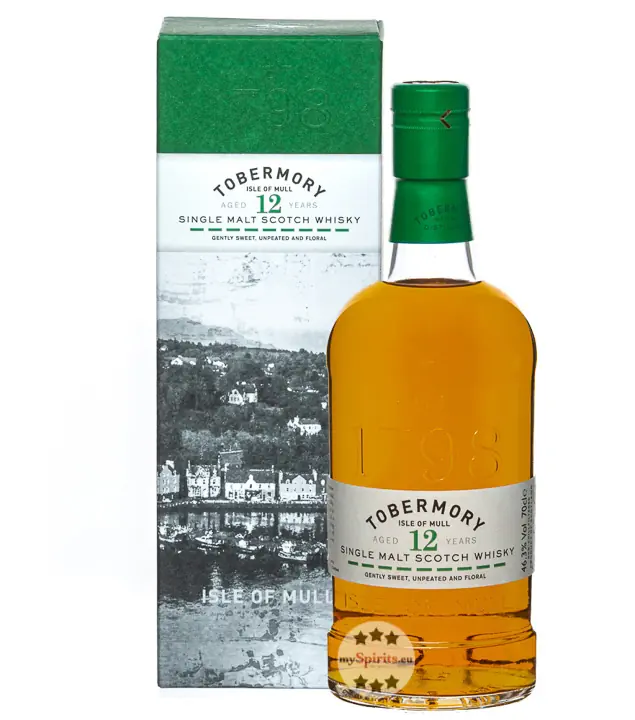 Tobermory 12 Jahre Single Malt Scotch Whisky / 46,3 % Vol. / 0,7 Liter-Flasche in Geschenkkarton